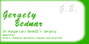 gergely bednar business card